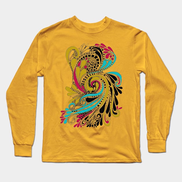 Flowing Swirls Long Sleeve T-Shirt by bestree